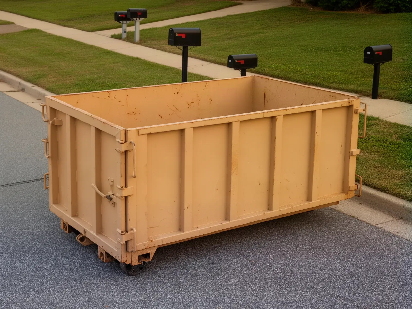 Roll-off dumpster from TE & Sons Dumpster Rental in Dallas, TX
